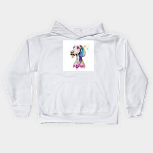 Bedlington Terrier Dog In Watercolor & Pen Kids Hoodie